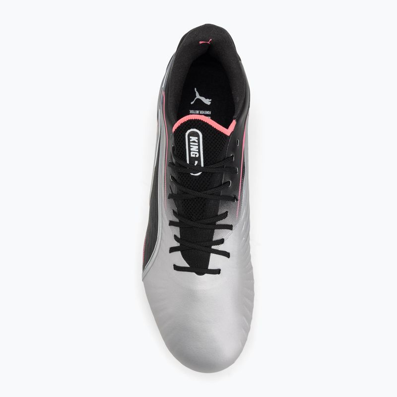 Men's football boots PUMA King Ultimate MxSG puma silver/puma black/sun struck/puma white 5