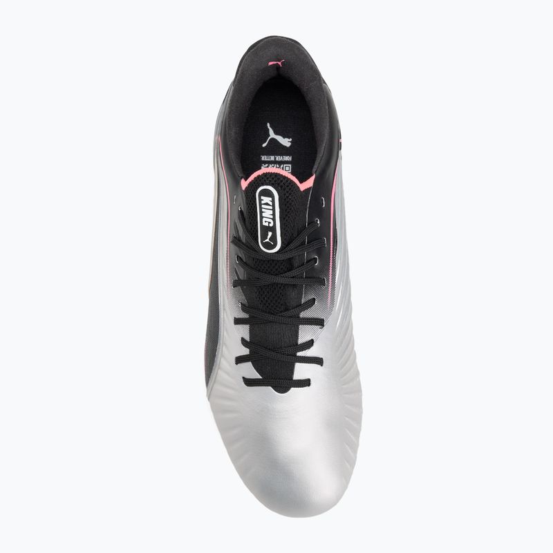 Men's football boots PUMA King Ultimate FG/AG puma silver/puma black/sun struck/puma white 5