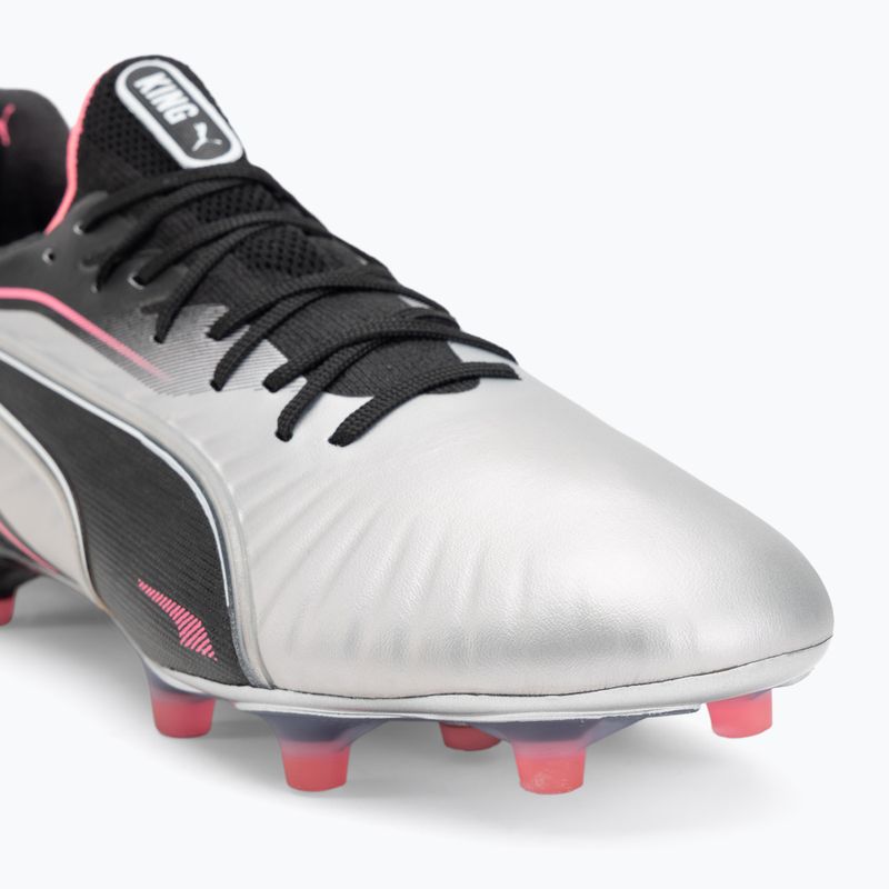 Men's football boots PUMA King Ultimate FG/AG puma silver/puma black/sun struck/puma white 7