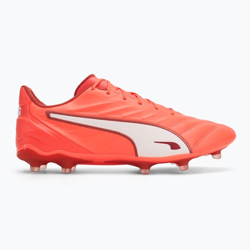 Men's football boots PUMA King Pro FG/AG glowing red/puma white/red fire 2