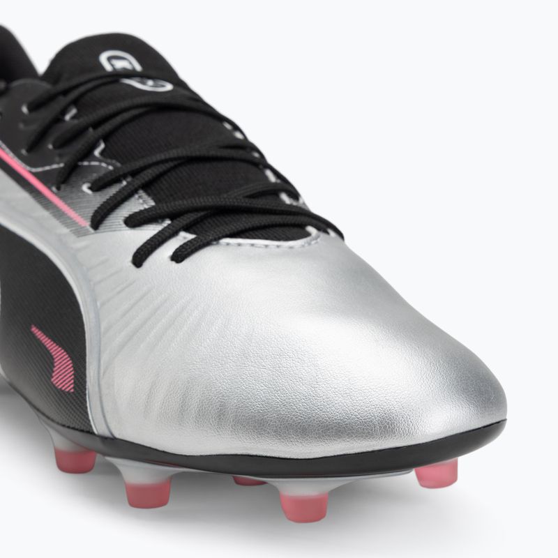 Men's football boots PUMA King Match FG/AG puma silver/puma black/sun struck/puma white 7