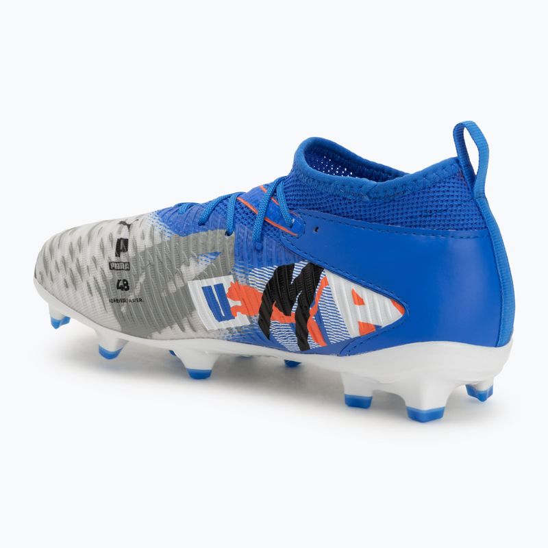 PUMA Future 8 Match Forever FG/AG Jr children's football boots white/ultra blue/feather gray/puma black/glowing red 3