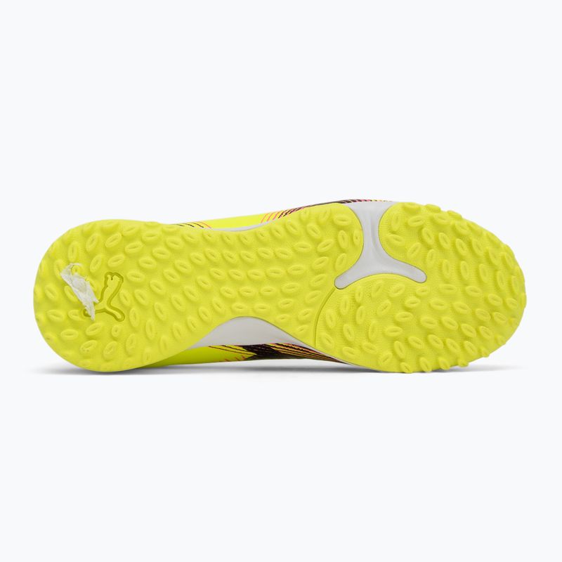 PUMA Future 8 Play TT + Mid yellow alert/ puma black/ sun struck Children's football boots 4