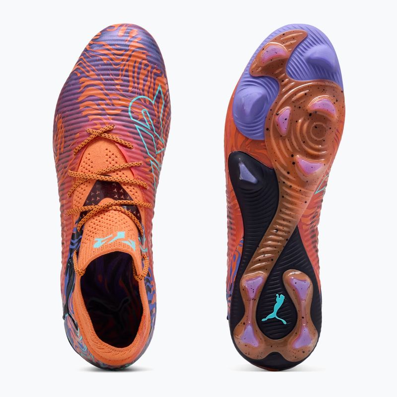 Men's football shoes PUMA Future 8 Ultimate Creativity FG orange poppy/dark amethyst/electric peppermint/black 10