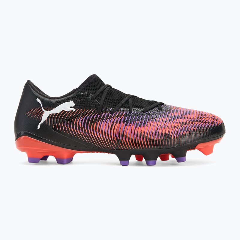Men's football boots PUMA Future 8 Match Low FG/AG puma black/ puma white/ glowing red 2