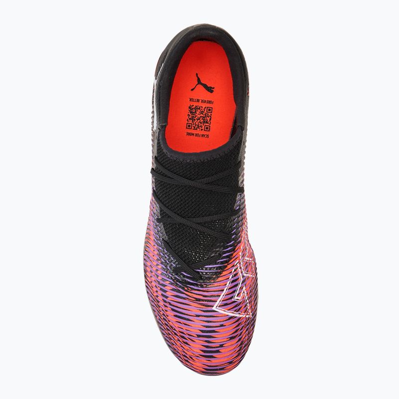 Men's football boots PUMA Future 8 Match Low FG/AG puma black/ puma white/ glowing red 5