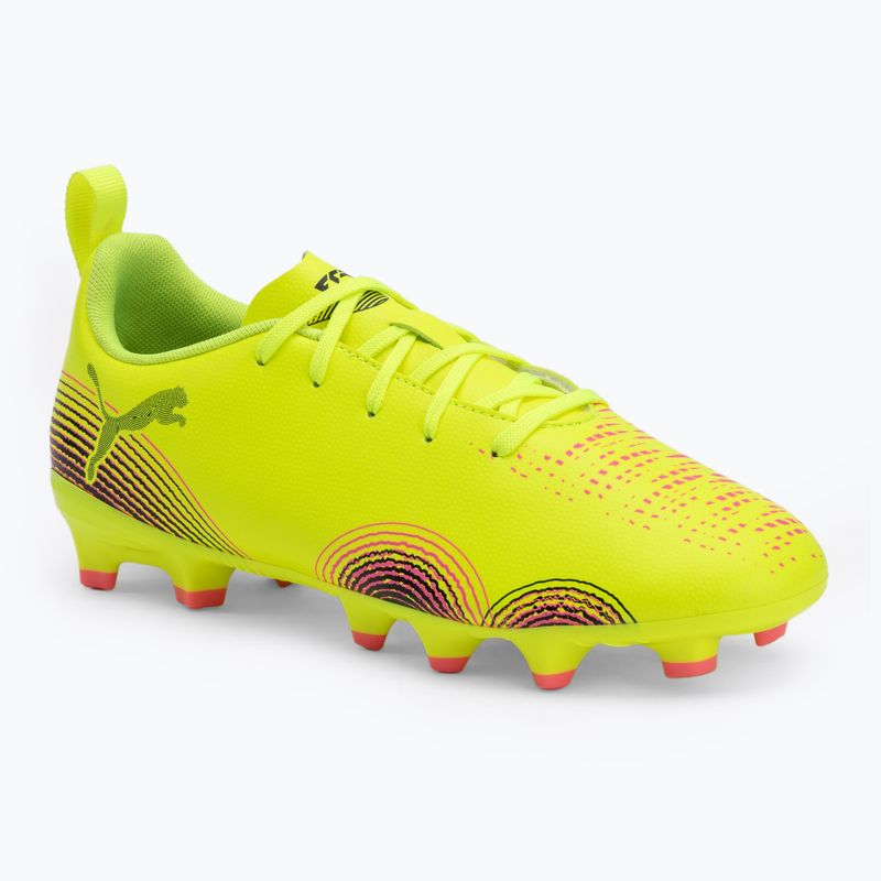 Children's football boots PUMA Future 8 Play FG/AG Jr yellow alert/puma black/sun struck