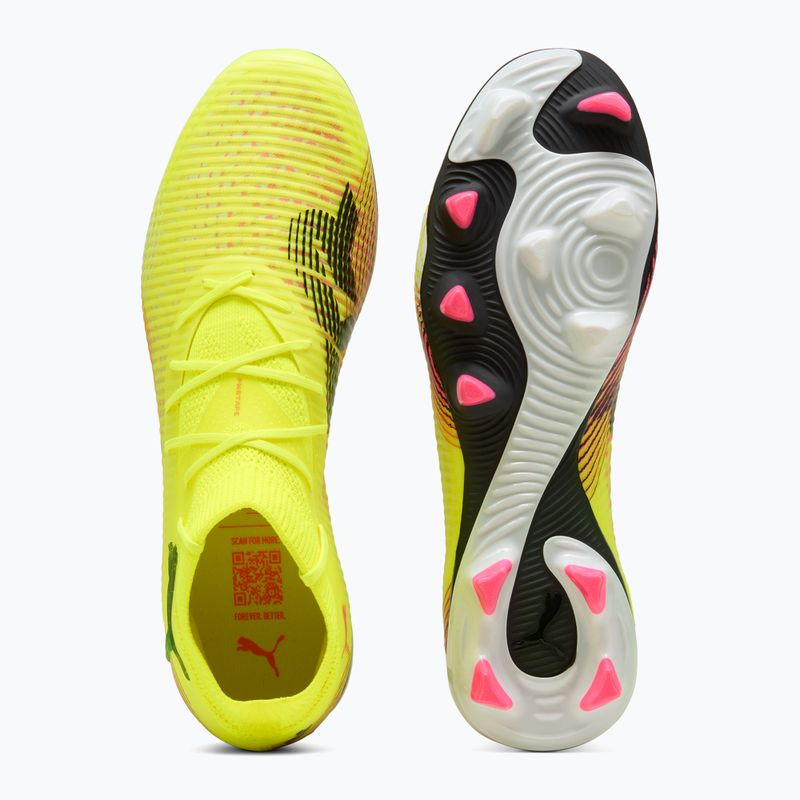 Men's football boots PUMA Future 8 Pro FG/AG yellow alert/puma black/sun struck 3