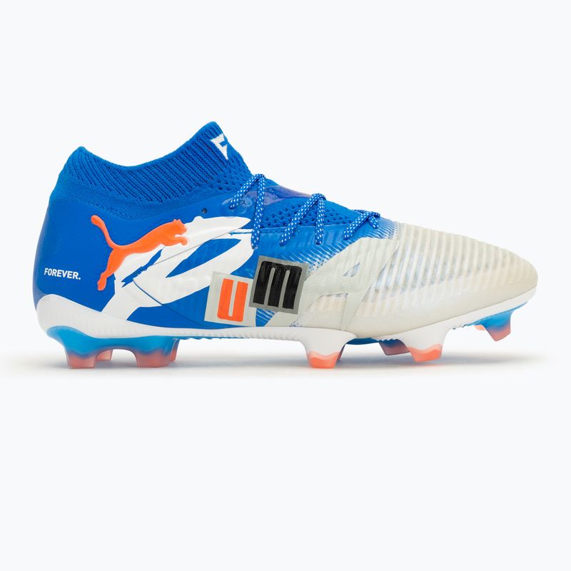 Men's football shoes PUMA Future 8 Ultimate Forever FG white/ultra blue/feather gray/puma black/glowing red 2