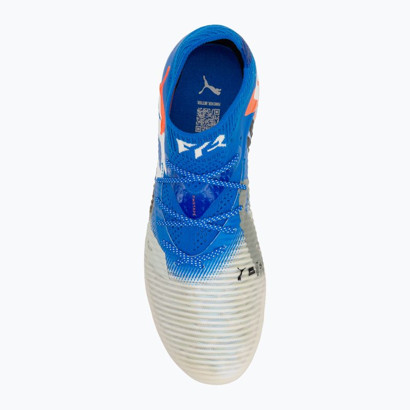Men's football shoes PUMA Future 8 Ultimate Forever FG white/ultra blue/feather gray/puma black/glowing red 5