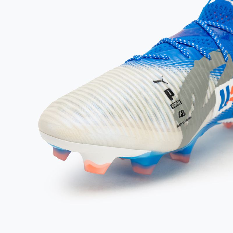 Men's football shoes PUMA Future 8 Ultimate Forever FG white/ultra blue/feather gray/puma black/glowing red 7