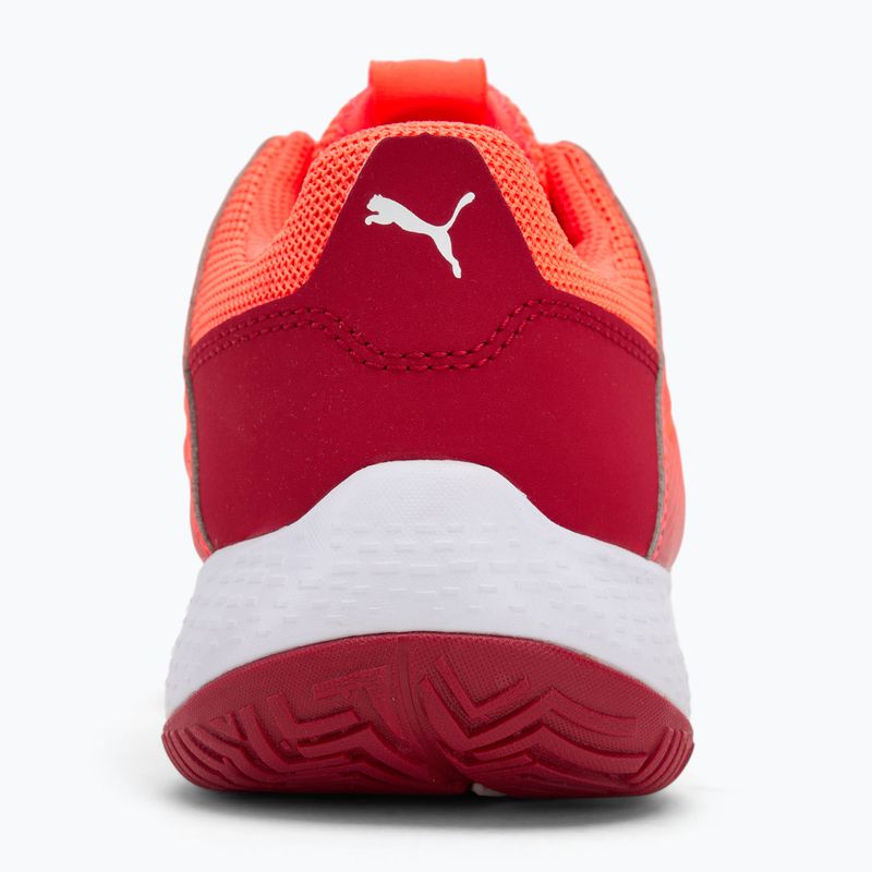 PUMA Accelerate Jr children's handball shoes glowing red/white/dark crimson/black 6