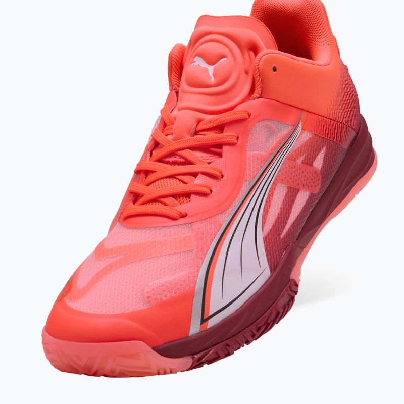 PUMA Accelerate Nitro SQD men's shoes glowing red / puma white / dark crimson 4