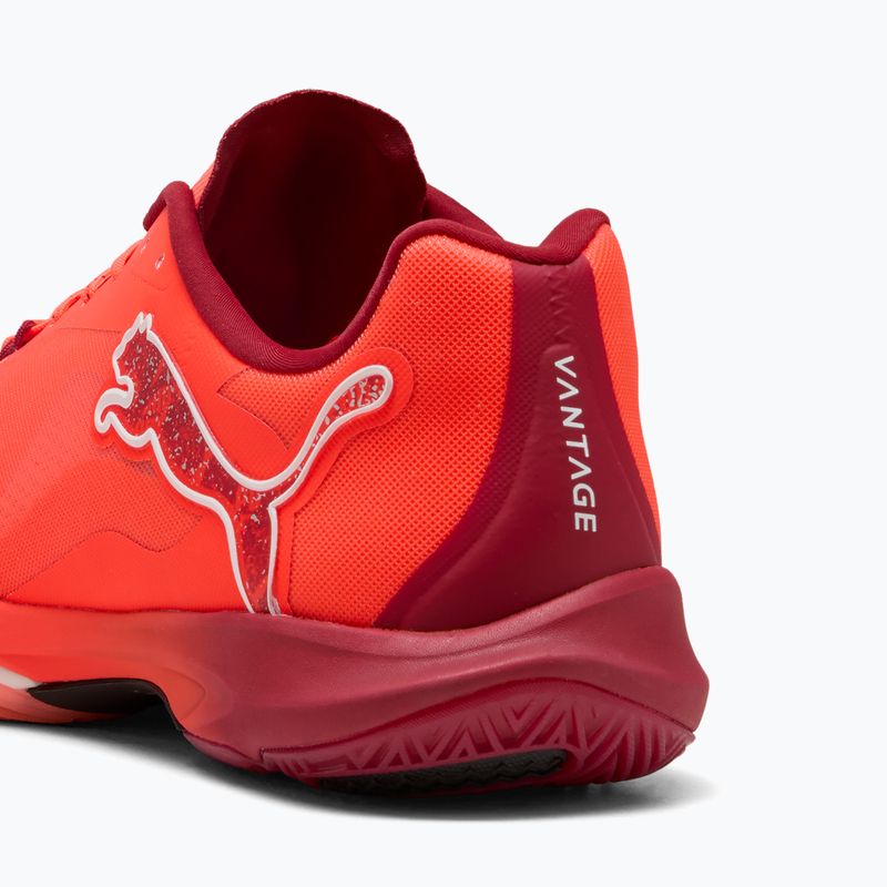 PUMA Vantage Nitro handball shoes glowing red / puma white / dark crimson / puma black 11
