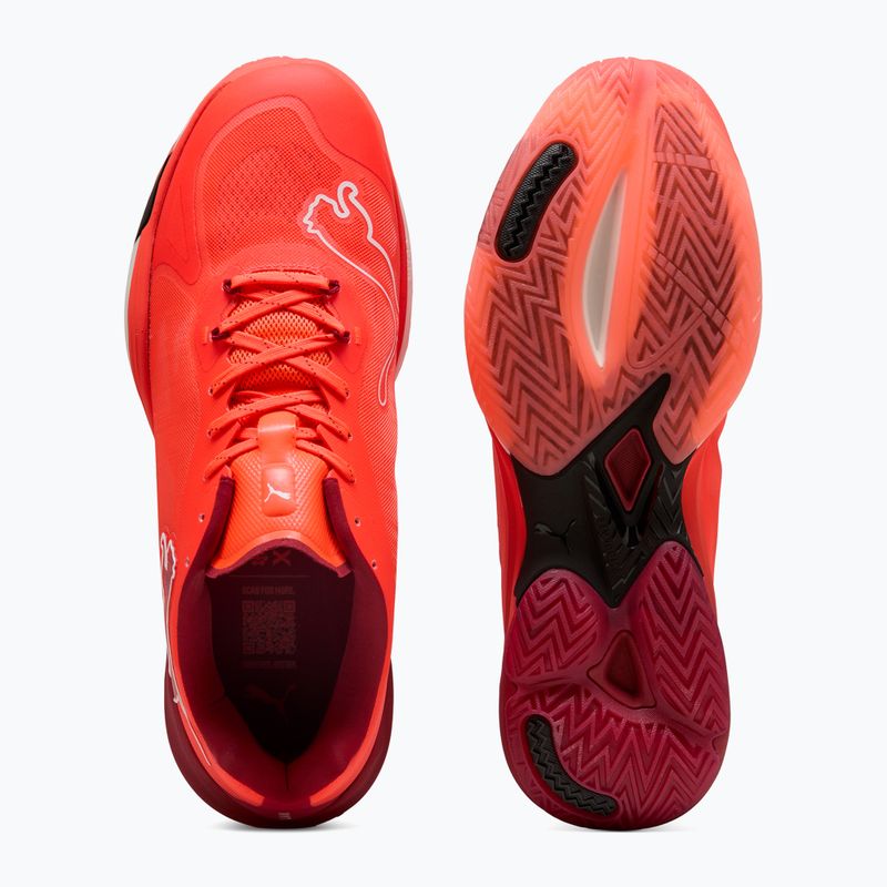 PUMA Vantage Nitro handball shoes glowing red / puma white / dark crimson / puma black 12