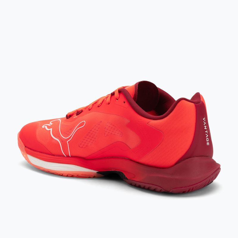 PUMA Vantage Nitro handball shoes glowing red / puma white / dark crimson / puma black 3