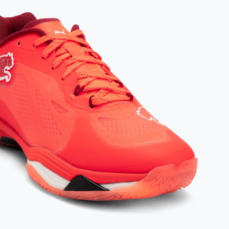 PUMA Vantage Nitro handball shoes glowing red / puma white / dark crimson / puma black 7