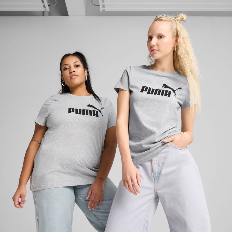 Women's T-shirt PUMA ESS No. 1 Logo T-Shirt Light Gray Heather 3