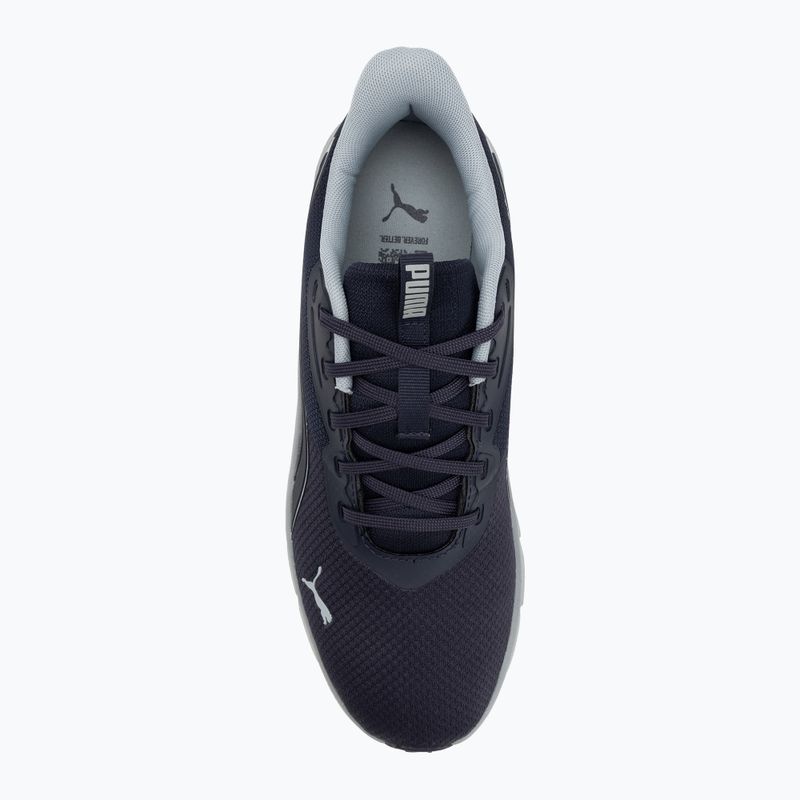 PUMA Flexfocus Lite Modern Woven navy blue/cool mid gray running shoe 5