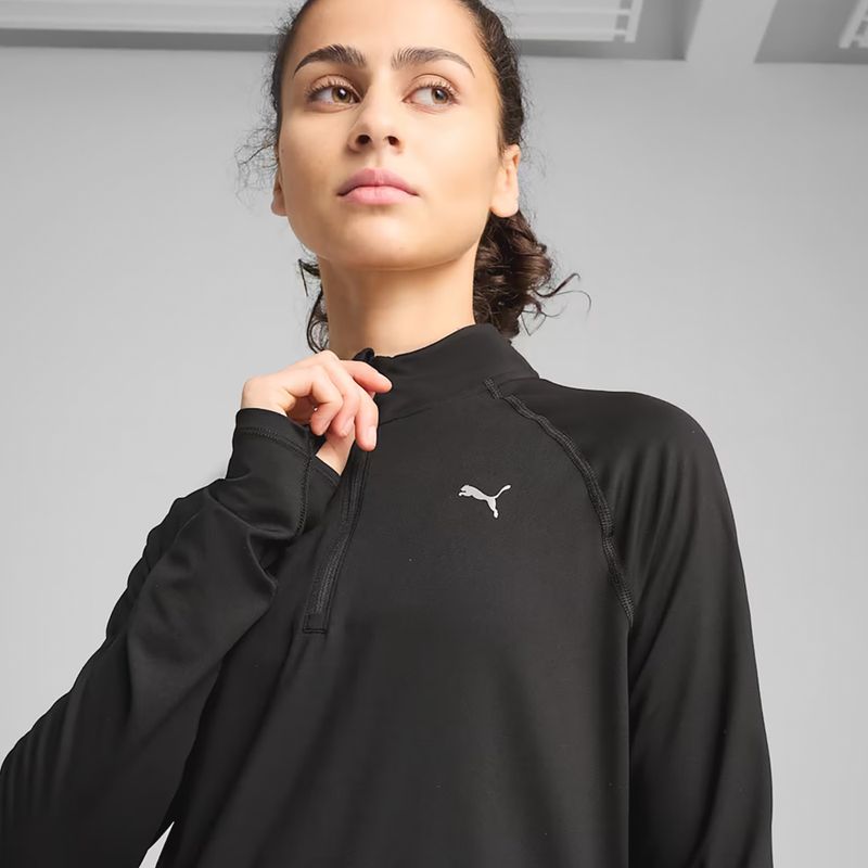Women's running sweatshirt PUMA Run Velocity Cloudspun 1/4 Zip puma black 6