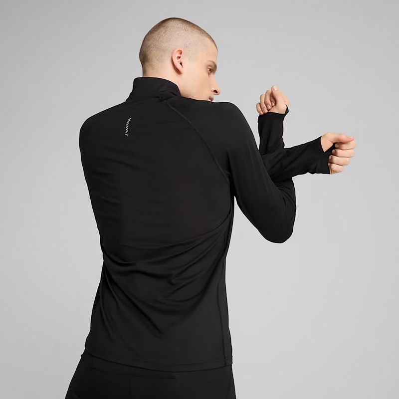 Men's running sweatshirt PUMA Run Velocity Cloudspun 1/4 Zip puma black 5