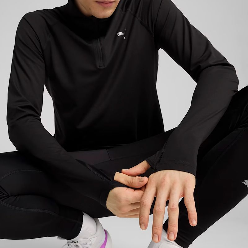 Men's running sweatshirt PUMA Run Velocity Cloudspun 1/4 Zip puma black 6