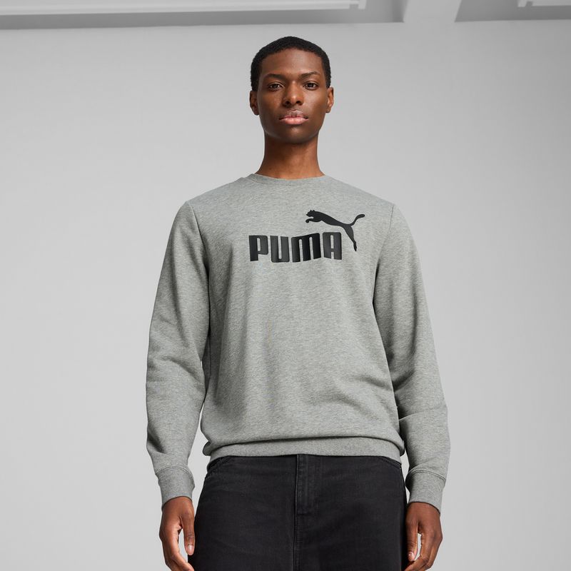 Men's sweatshirt PUMA ESS No. 1 Logo Crew TR medium gray heather 3