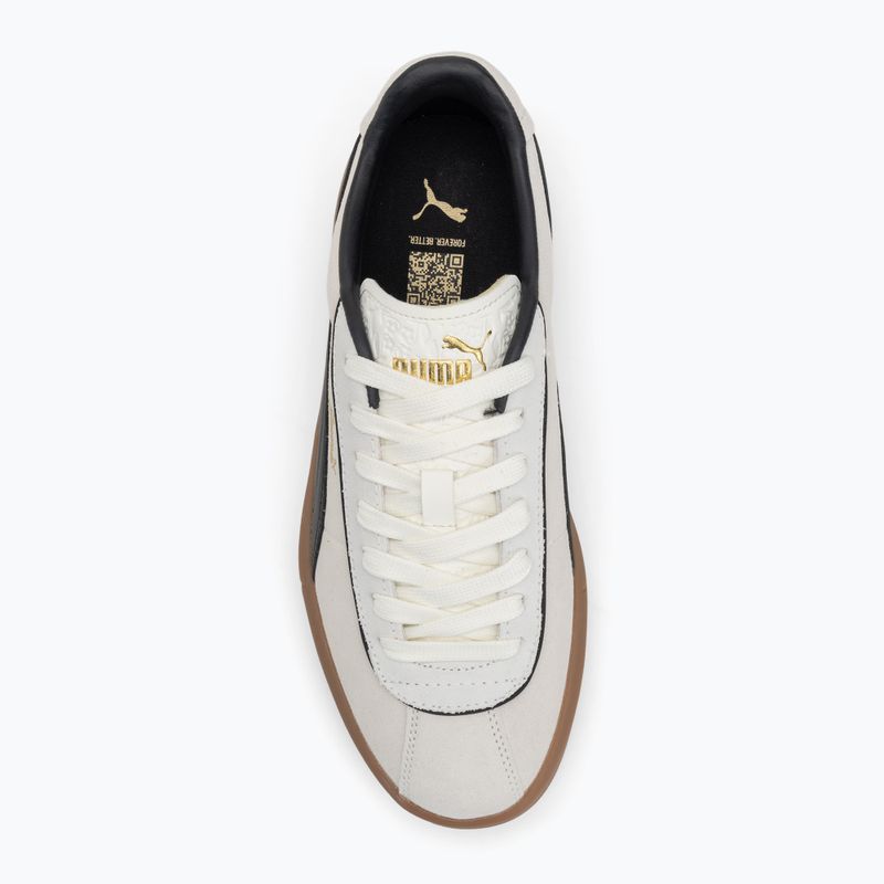 Women's shoes PUMA Club Klassika Suede warm white/puma black/puma gold 6
