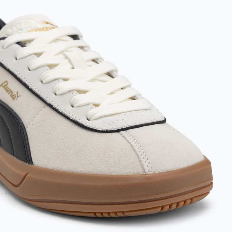 Women's shoes PUMA Club Klassika Suede warm white/puma black/puma gold 7