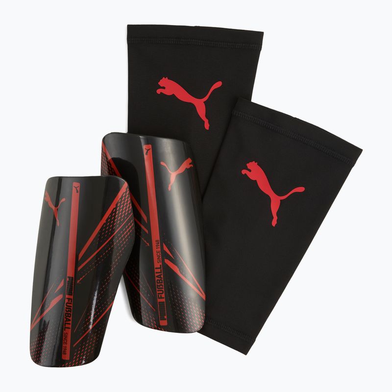 PUMA Attacanto Sleeve shin guards puma black/glowing red