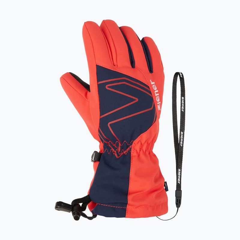 ZIENER Laval Aquashield AW fiery red children's ski glove 2