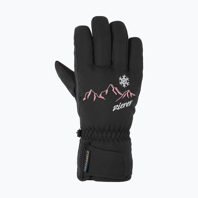 ZIENER Children's Ski Gloves Lailla Aquashield black 2