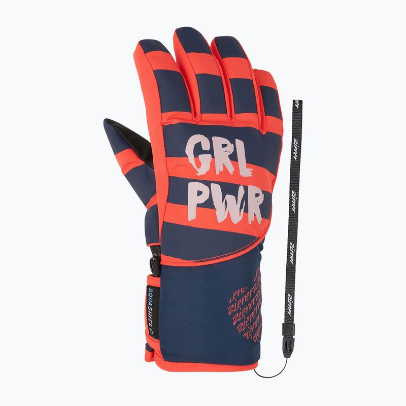 Children's ski glove ZIENER Liwa Aquashield PR fiery red 8