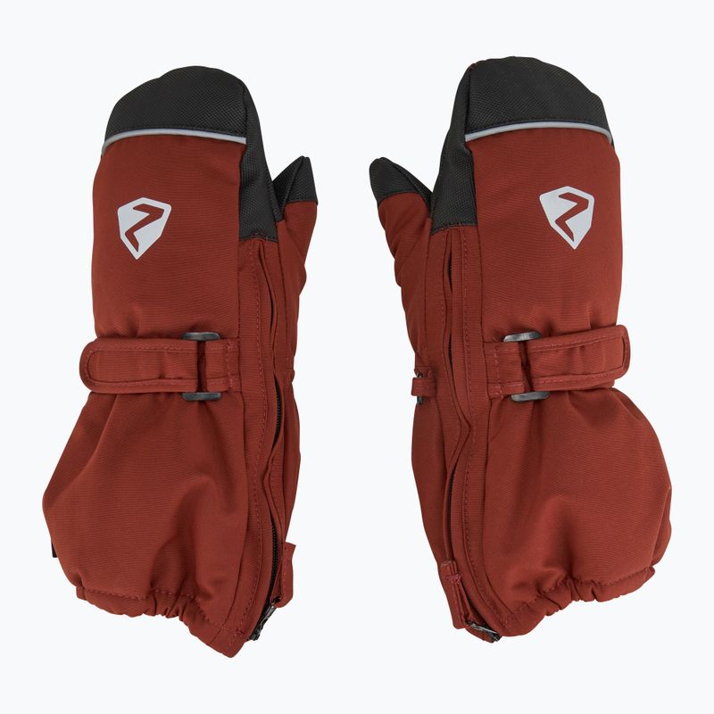 ZIENER Lanup Aquashield AW Minis woody brown children's ski glove 3