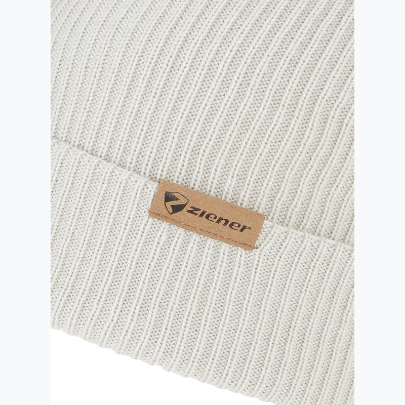 ZIENER winter beanie Ikadella white fog 3