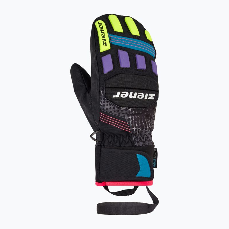 ZIENER Children's Ski Gloves Luron Aquashield PR Mitten multicolor 2