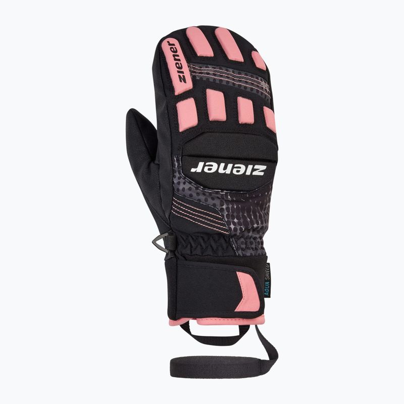 ZIENER Children's Ski Gloves Luron Aquashield PR Mitten black/pink vani 2