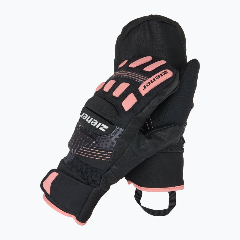 ZIENER Children's Ski Gloves Luron Aquashield PR Mitten black/pink vani