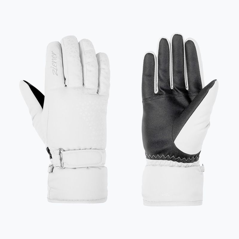 Women's Ski Gloves ZIENER Kisar Aquashield white