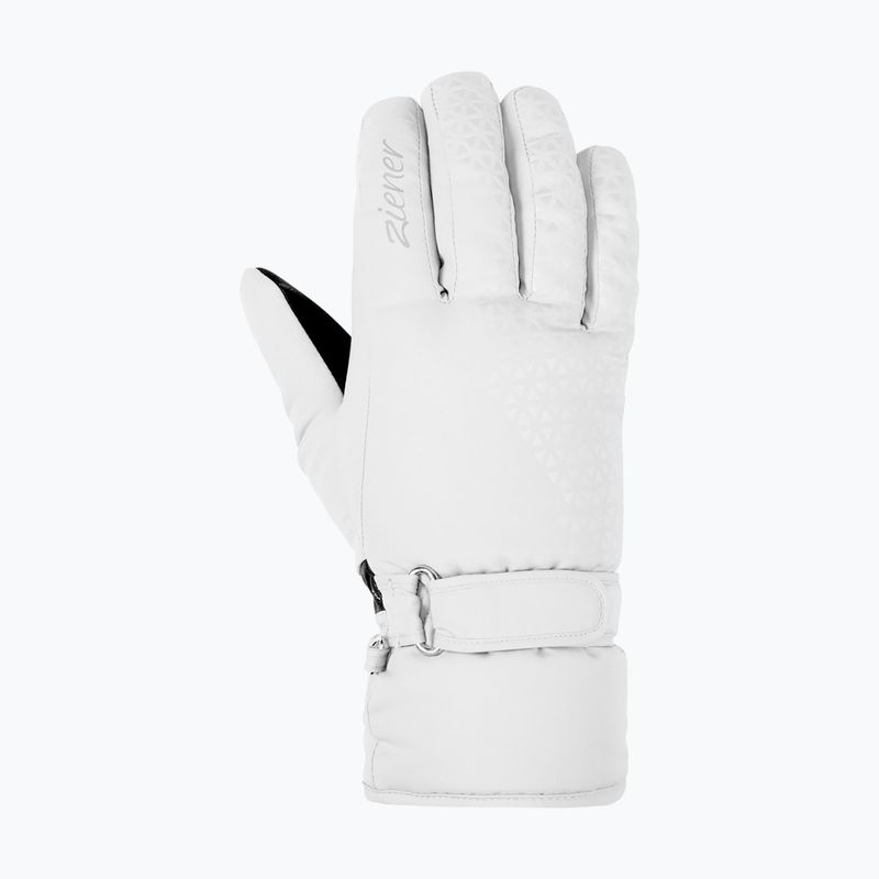 Women's Ski Gloves ZIENER Kisar Aquashield white 3
