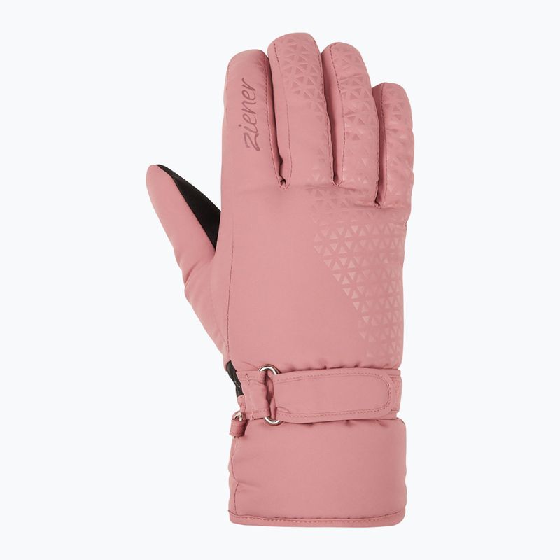 Women's ski gloves ZIENER Kisar Aquashield rose blossom 2