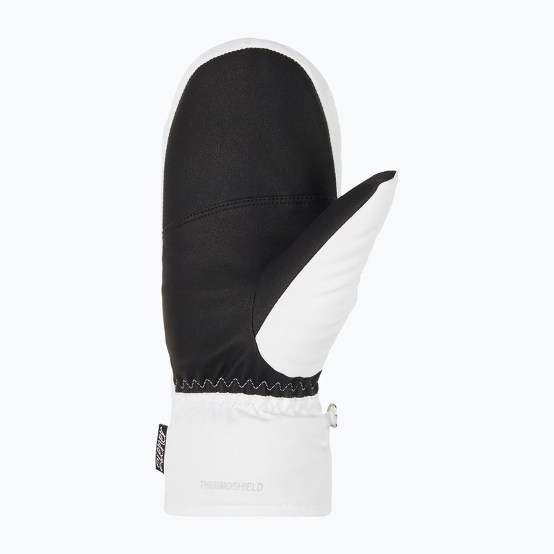 Women's Ski Gloves ZIENER Kisar Aquashield Mitten white 3