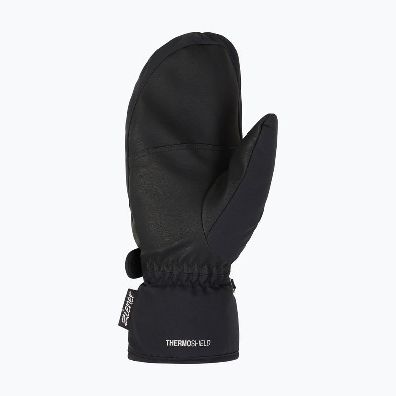 Women's Ski Gloves ZIENER Kisar Aquashield Mitten black 2