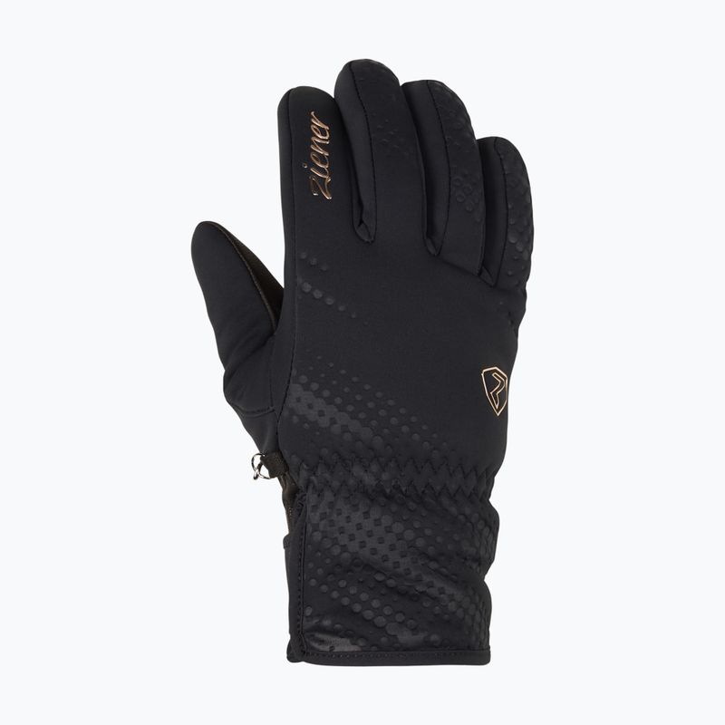Women's Ski Gloves ZIENER Karoi WS PR black/rose metallic 7