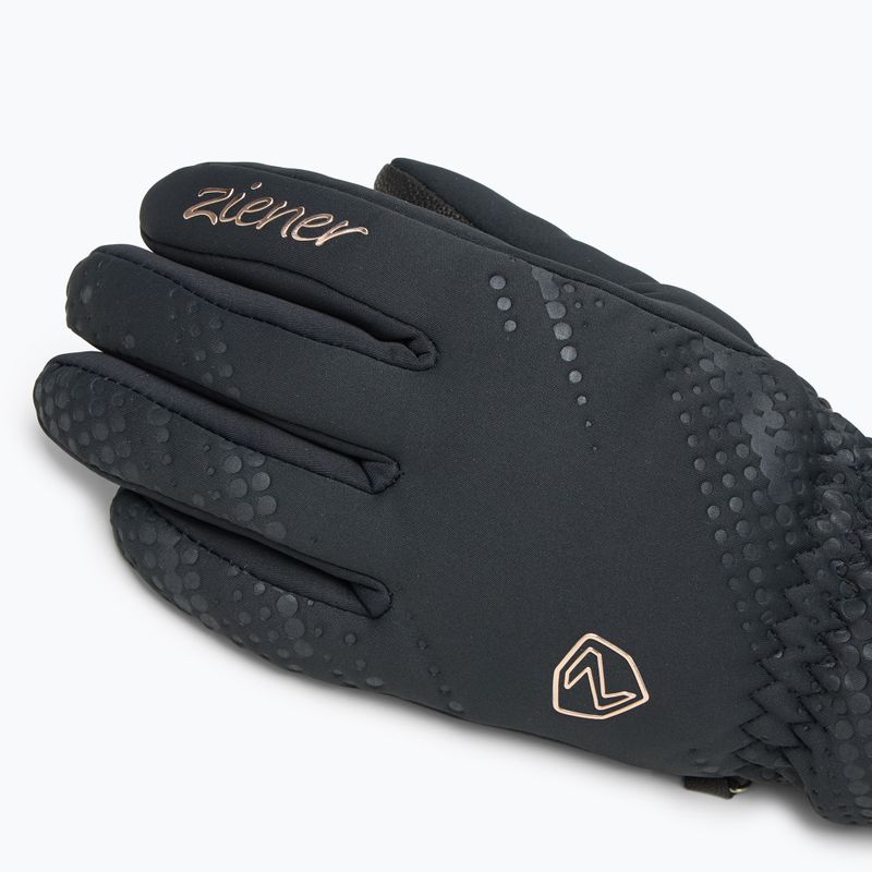 Women's Ski Gloves ZIENER Karoi WS PR black/rose metallic 4