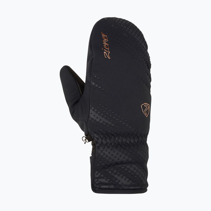 Women's Ski Gloves ZIENER Karoia WS PR Mitten black/rose metallic 8