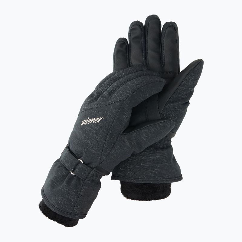 Women's Ski Gloves ZIENER Klaire GTX black ink spark 2
