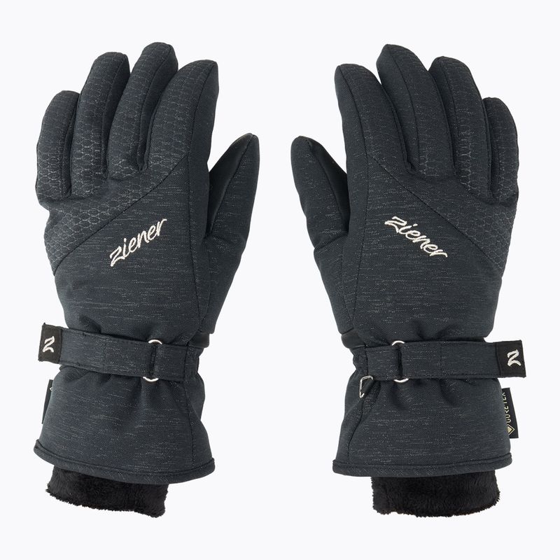 Women's Ski Gloves ZIENER Klaire GTX black ink spark 4