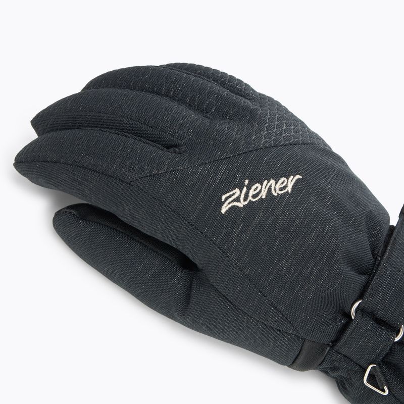 Women's Ski Gloves ZIENER Klaire GTX black ink spark 5