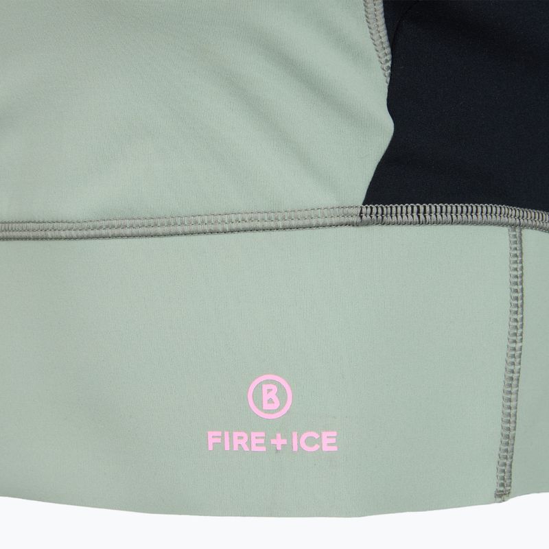 women's training T-shirt BOGNER FIRE+ICE Caia 1/4 Zip eucalyptus 3